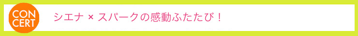 シエナ&times; スパークの感動ふたたび！