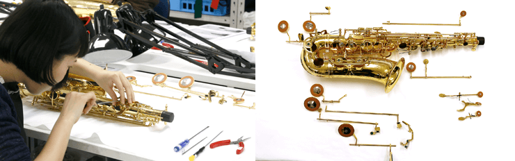 慎重にドライバーを回します／初日でここまで分解できました