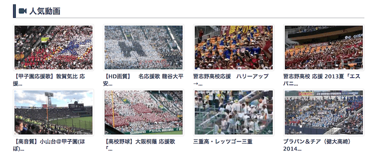 人気動画がひと目で分かる！