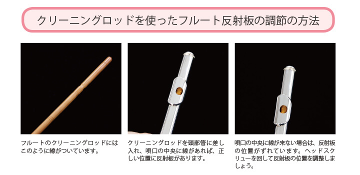 ロッドを使った反射板の調整方法