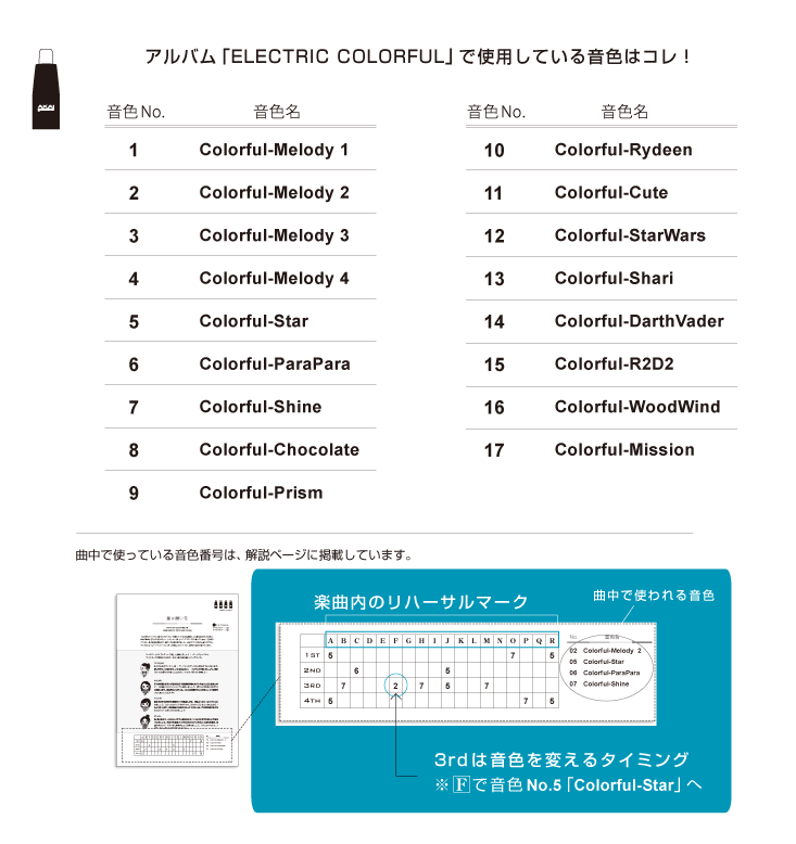 カラフル音色メニュー