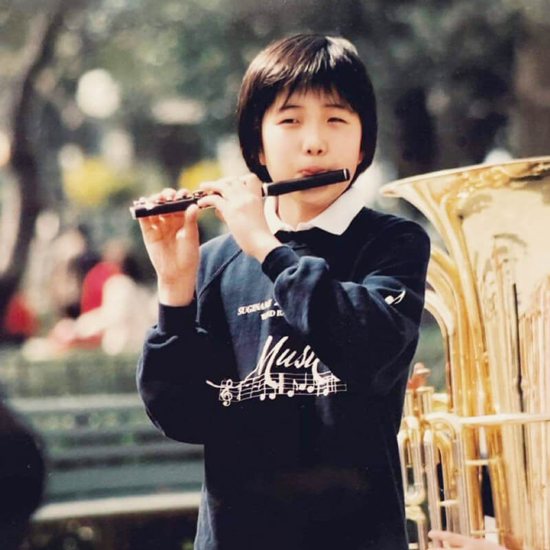 小学生の頃。東京ディズニーランドでの演奏