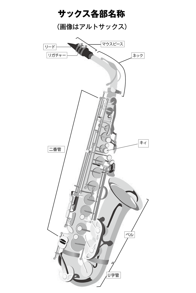 楽器の構造を知ろう サックスオンライン